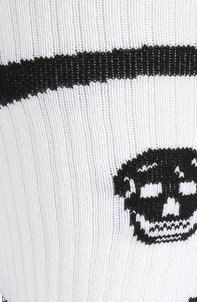 Shop Alexander Mcqueen Harness Skull Socks In White/ Black