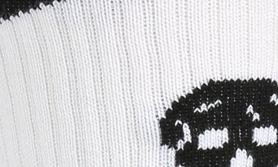 Shop Alexander Mcqueen Harness Skull Socks In White/ Black