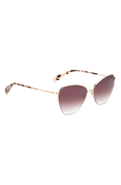 Shop Rag & Bone 58mm Cat Eye Sunglasses In Red Gold/ Burgundy