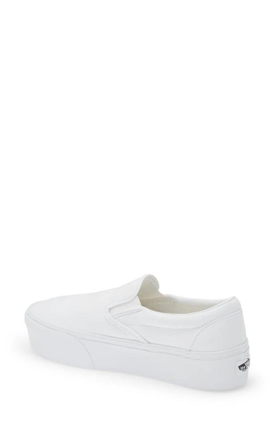 Shop Vans Classic Slip-on Stackform Sneaker In Canvas True White