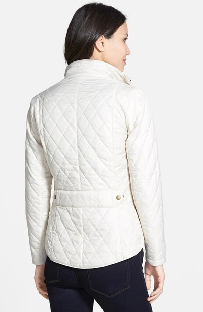 Shop Barbour Flyweight Quilted Jacket In Pearl/stone