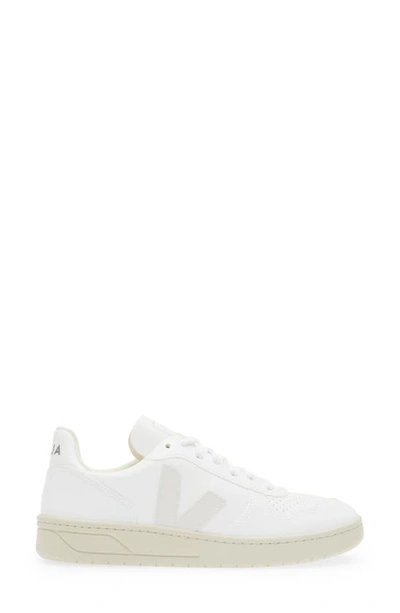 Shop Veja V-10 Low Top Sneaker In Full-white