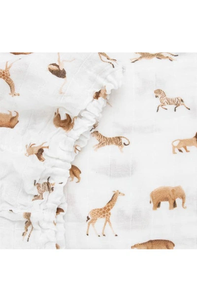 Little Unicorn Organic Cotton Muslin Crib Sheet In Animal Crackers