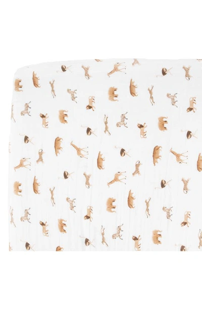Little Unicorn Organic Cotton Muslin Crib Sheet In Animal Crackers