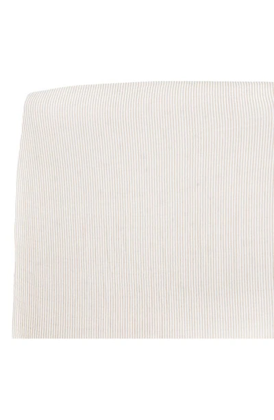 Little Unicorn Organic Cotton Muslin Crib Sheet In Sand Stripe