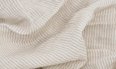 Little Unicorn Organic Cotton Muslin Crib Sheet In Sand Stripe