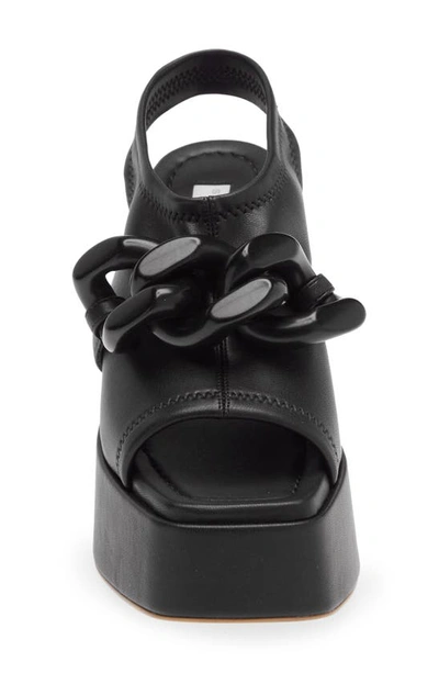 Shop Stella Mccartney Skyla Chain Detail Platform Sandal In Black