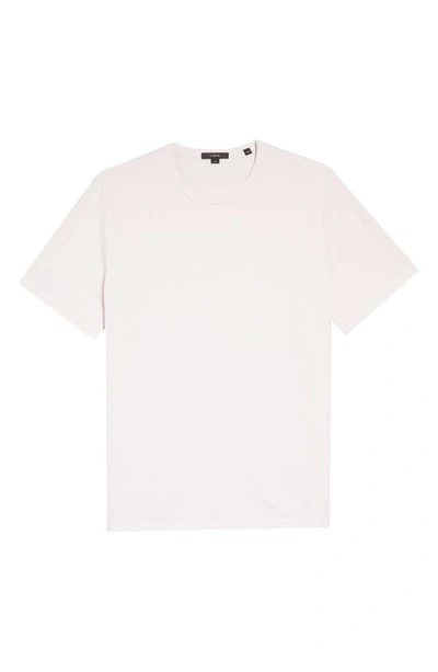 Vince Milano Short Sleeve Crewneck Sweater In Washed Rose Quartz