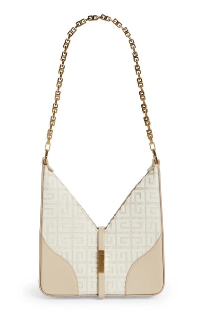 Shop Givenchy Mini Cut Out 4g Canvas Crossbody Bag In Natural Beige