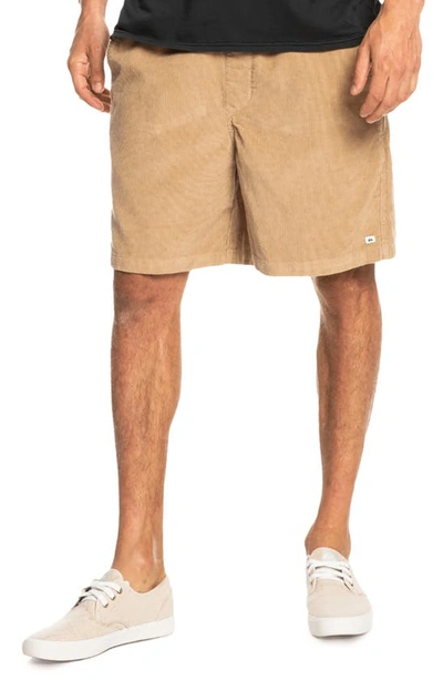 Shop Quiksilver Taxer Corduroy Shorts In Plage