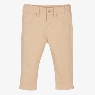 Shop Mayoral Baby Boys Beige Cotton Trousers