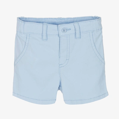 Shop Mayoral Baby Boys Blue Cotton Shorts