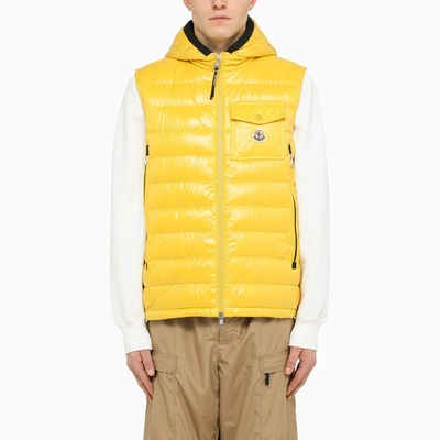 Shop Moncler | Yellow Padded Waistcoat