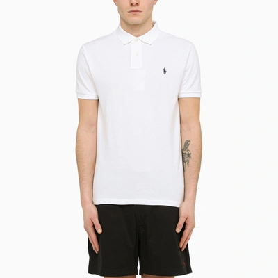 Polo Ralph Lauren Stretch-cotton Performance Tailored Polo Shirt In White