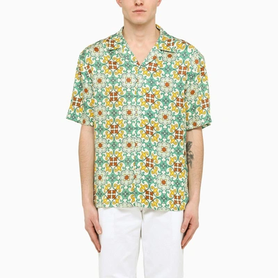 Shop Drôle De Monsieur | Short-sleeved Printed Shirt In Green