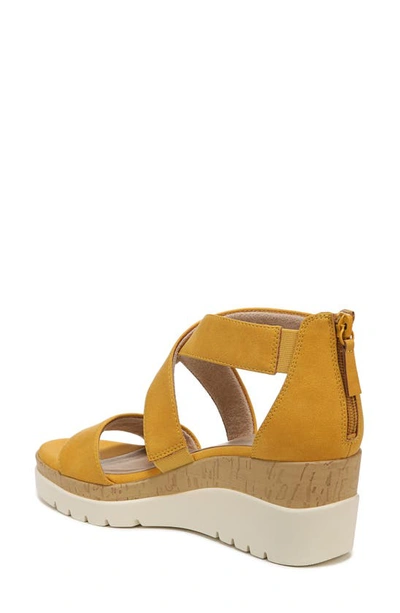 Shop Natural Soul Soul Naturalizer Goodtimes Ankle Strap Wedge Sandal In Yellow Synthetic