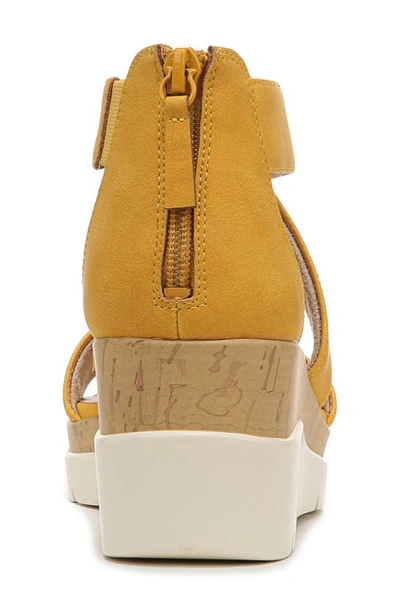 Shop Natural Soul Goodtimes Ankle Strap Wedge Sandal In Yellow Synthetic