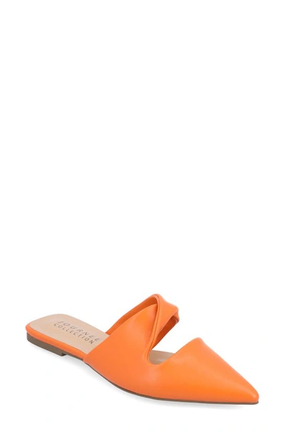 Shop Journee Collection Enniss Flat Mule In Orange