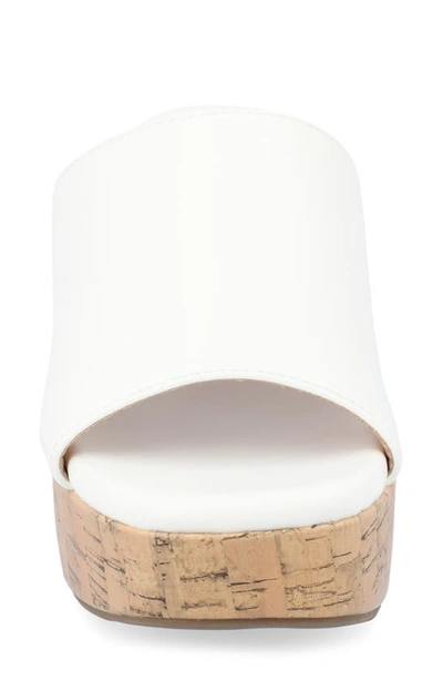 Journee Collection Tru Comfort Astter Platform Sandal In White