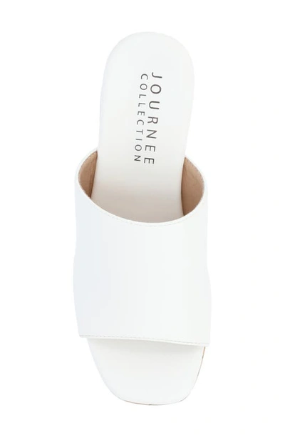 Journee Collection Tru Comfort Astter Platform Sandal In White