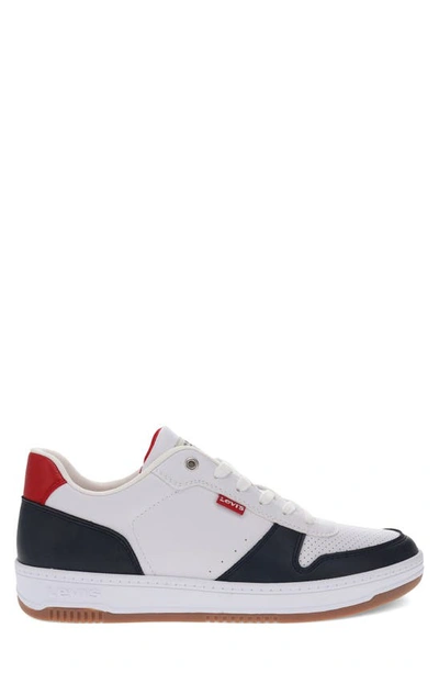 Levi's® Drive Lo Sneaker In White/ Navy/ Red | ModeSens