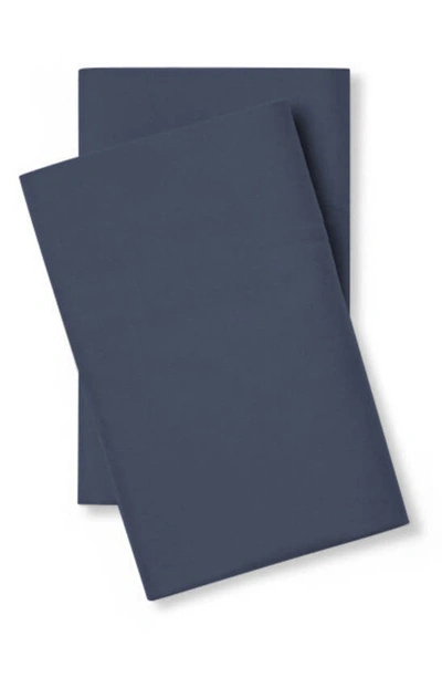 Shop Pg Goods Cool & Crisp Pillow Case Set In Dark Navy