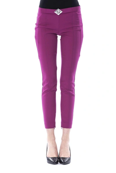 Shop Byblos Skinny Zipped Closure  Jeans & Pant In Violet