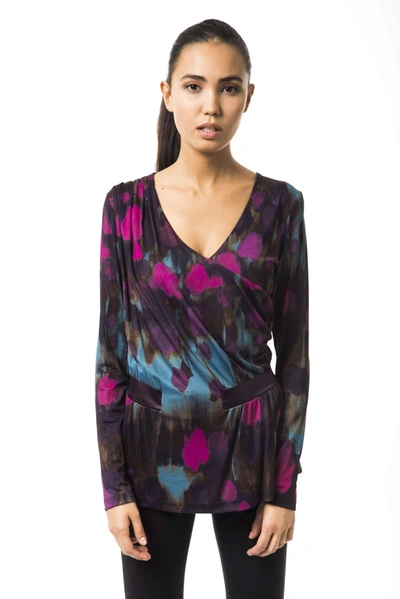 Shop Byblos V-neck Long Sleeve Tops & T-shirt In Multicolor