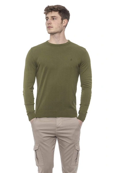 Shop Conte Of Florence Crew Neck  Solid Color  Sweater In Green