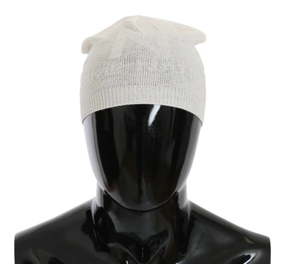 Shop Costume National Dolce & Gabbana Beanie White Wool Blend Branded Hat