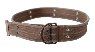 Shop Dolce & Gabbana Beige Leather Logo Belt Sling Cintura Buckle Belt