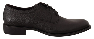 Shop Dolce & Gabbana Black Leather Lace Up Mens Formal Derby Shoes