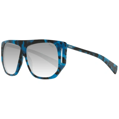 Shop Emilio Pucci Gradient Oval  Sunglasses In Blue