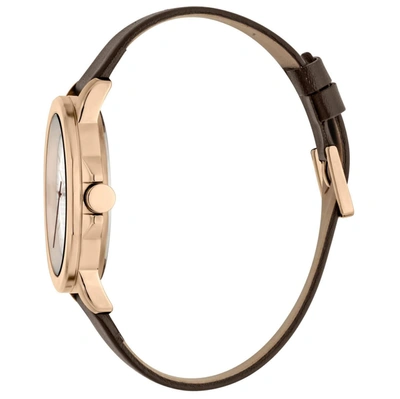 Shop Esprit Quartz Leather Strap  Watches In Bronze