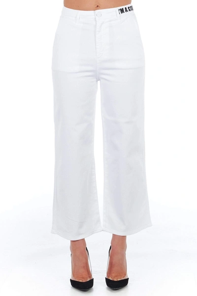 Frankie Morello High Waisted Multipockets Jeans & Pant In White