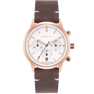 Shop Gant Rose Gold Quartz Leather Strap   Watch