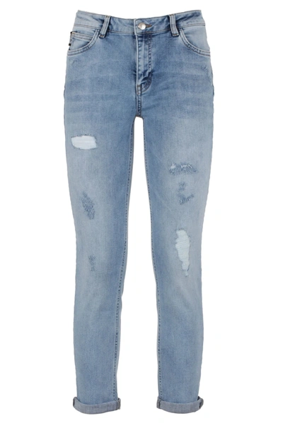 Shop Imperfect Cotton Elasticized Jeans & Pant In Blue