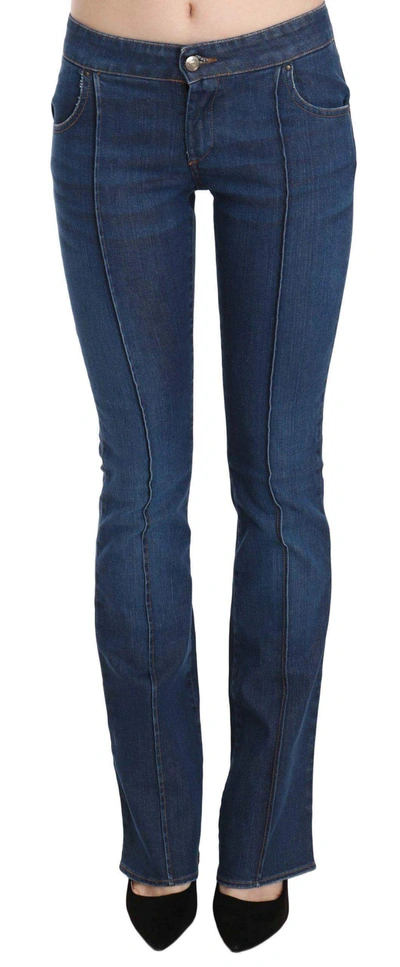 Shop Just Cavalli Low Waist Boot Cut  Jeans In Blue
