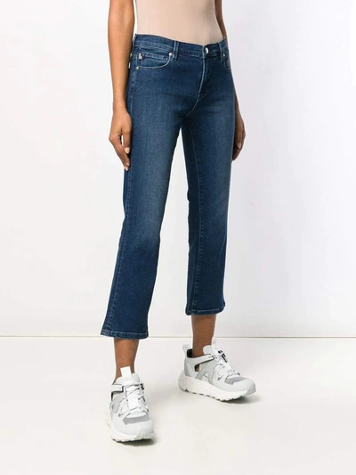 Shop Love Moschino Blue Cotton Jeans & Pant