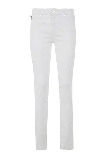 Shop Love Moschino White Cotton Jeans & Pant