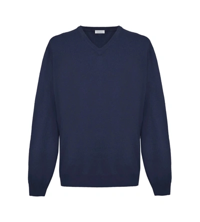 Shop Malo Blue Cashmere Sweater