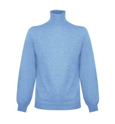 Shop Malo Light Blue Cashmere Sweater