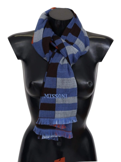 Shop Missoni Multicolor Check Wool Unisex Neck Wrap  Scarf