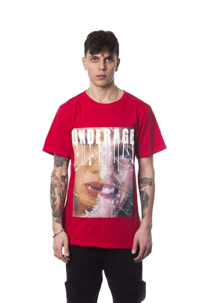 Shop Nicolo Tonetto Round Neck Printed  T-shirt In Red