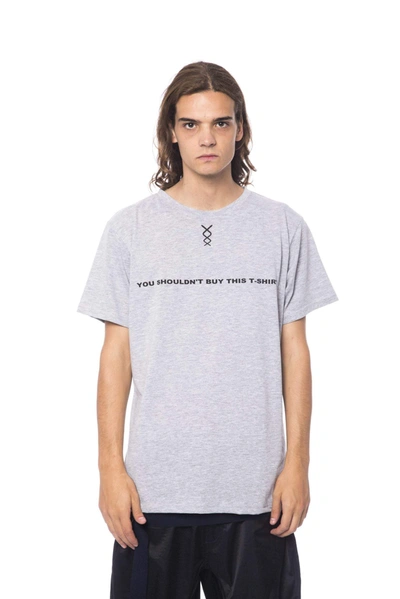 Shop Nicolo Tonetto Round Neck Printed  T-shirt In Grey