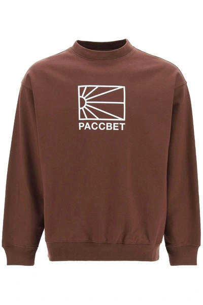 Shop Rassvet Big Logo Sweatshirt In Brown