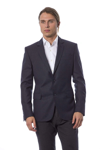 Verri Elegant Blue Wool Single-breasted Blazer In Blue