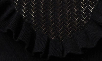 Shop Paige Rosina Ruffle Sleeveless Sweater In Black