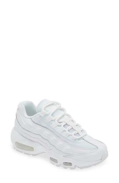 Shop Nike Kids' Air Max 95 Recraft Gs Sneaker In White/ White