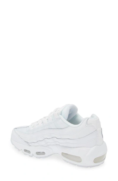 Shop Nike Kids' Air Max 95 Recraft Gs Sneaker In White/ White